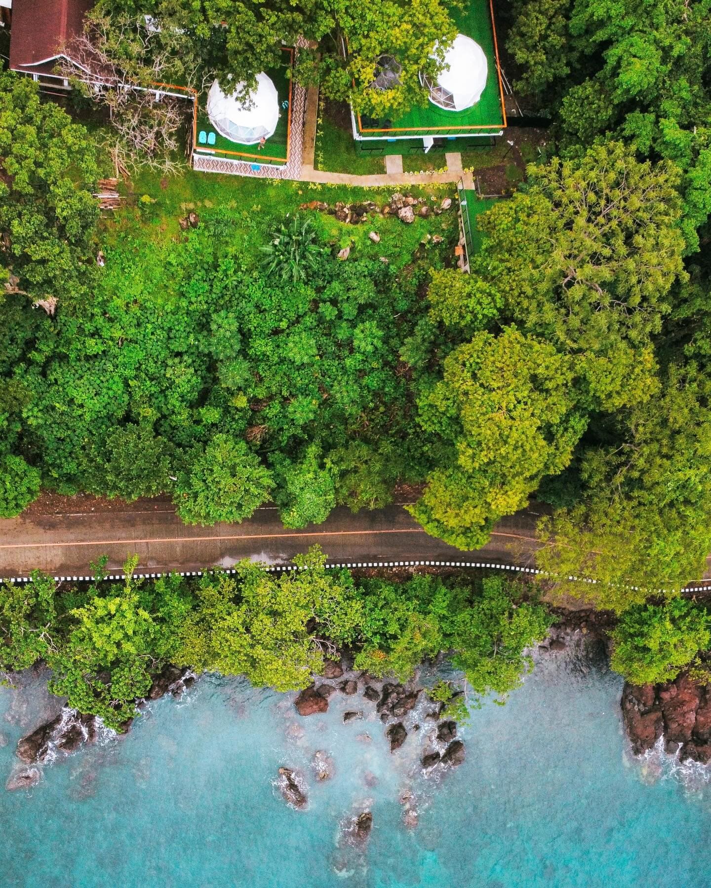 Aerial view of Camiguin island from Txaleta
